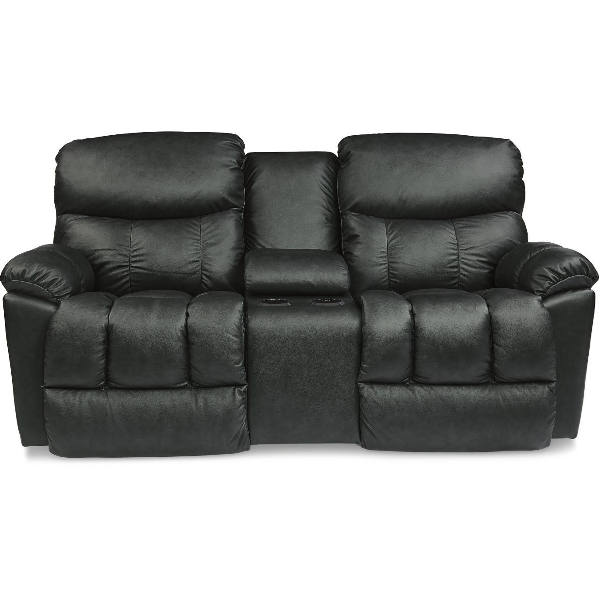 La Z Boy Morrison Casual Reclining Loveseat With Cupholder Storage Console Reid S Furniture Reclining Loveseats