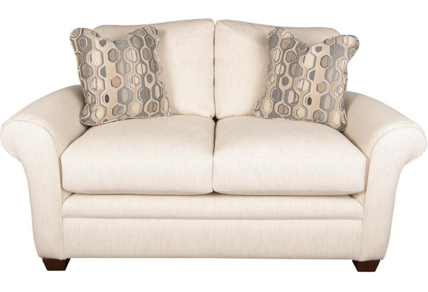La Z Boy Natalie Casual Loveseat With Accent Pillows Morris Home Love Seats