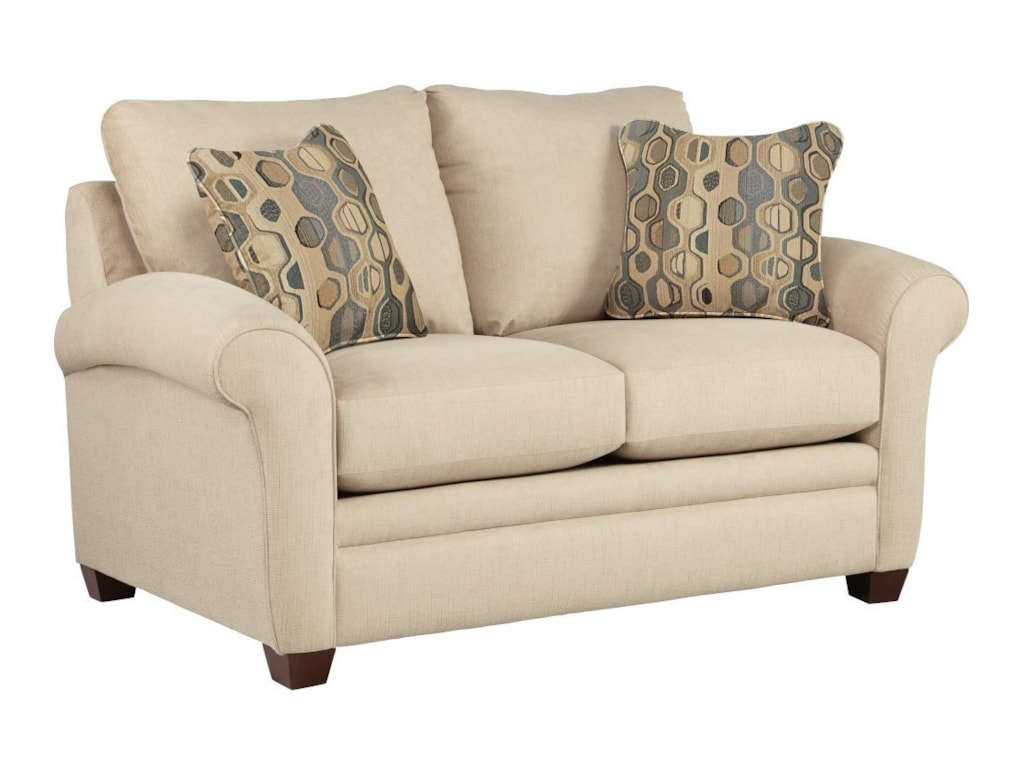 La Z Boy Natalie Transitional Stationary Loveseat With Sock Arms Conlin S Furniture Loveseats