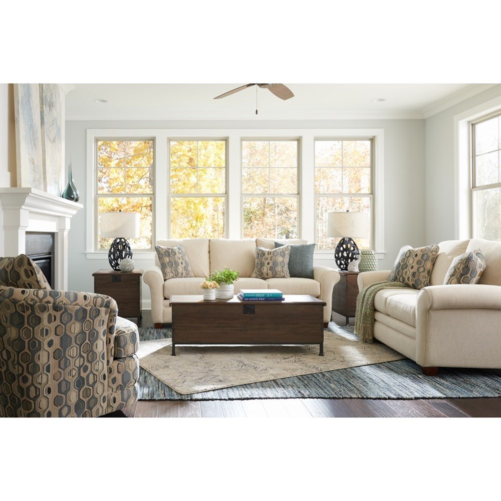 La Z Boy Natalie Transitional Stationary Loveseat With Sock Arms Conlin S Furniture Loveseats