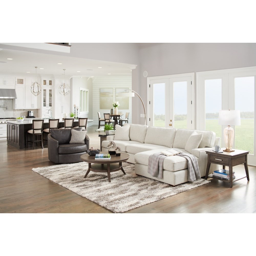 Aurelle Reversible Deep Seat Contemporary Sectional Sofa Charcoal