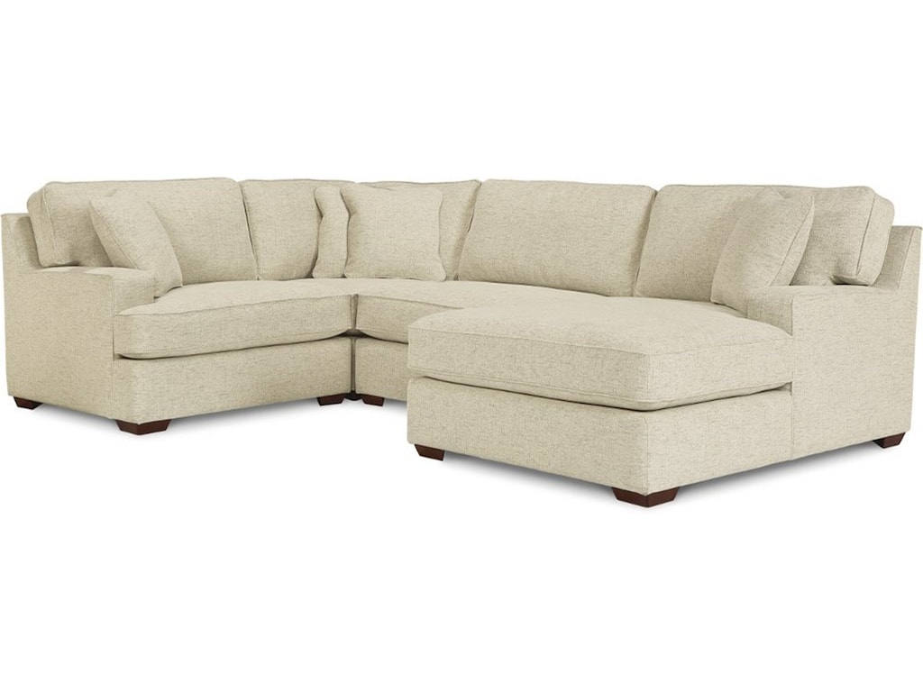 La Z Boy Paxton 3 Seat Premier Sectional Sofa With Comfort Core La Z Boy Paxton 3 Seat Premier