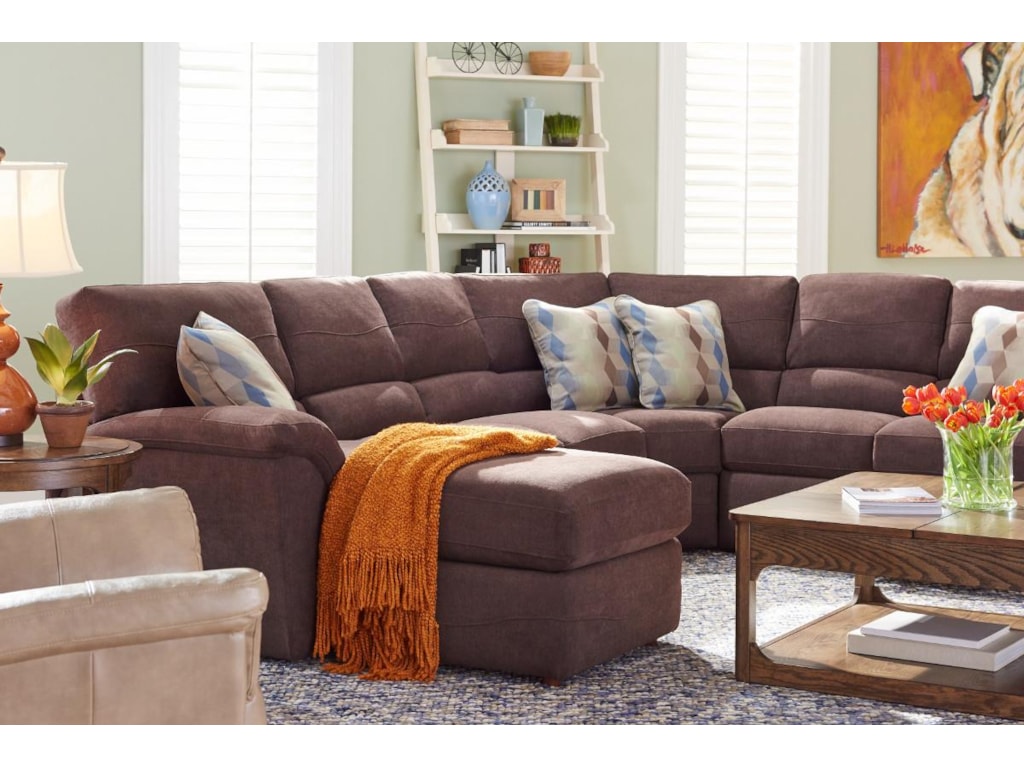 La Z Boy Reese Six Piece Reclining Sectional Sofa W Ras La Z Boy Reese6 Pc Reclining Sectional Sofa W Ras Chaise