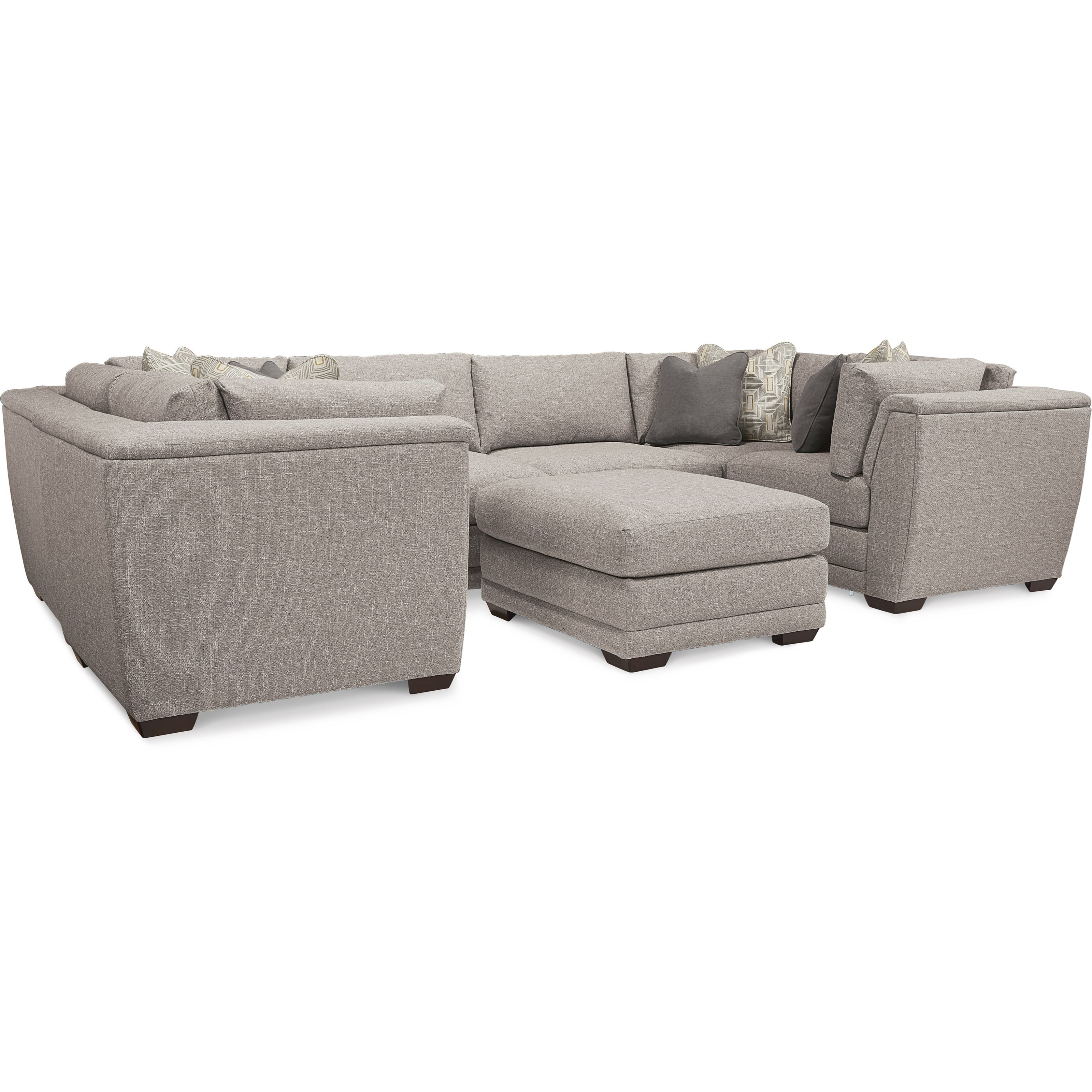 La Z Boy Ridgemont 7 Piece U Shaped Sectional With Ottoman Conlin S Furniture Sectional Sofas