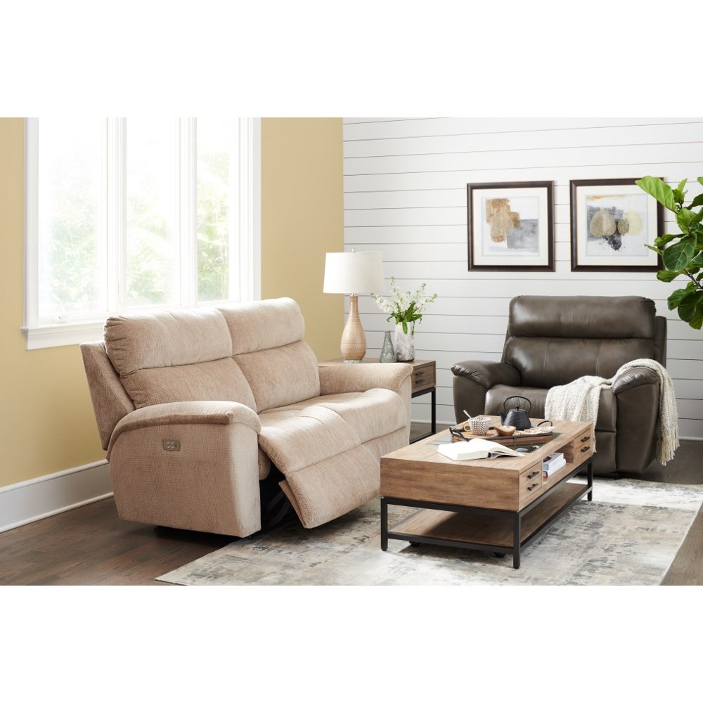 La Z Boy Roman 2 Seat Power Reclining Sofa With Wide Seats And Usb