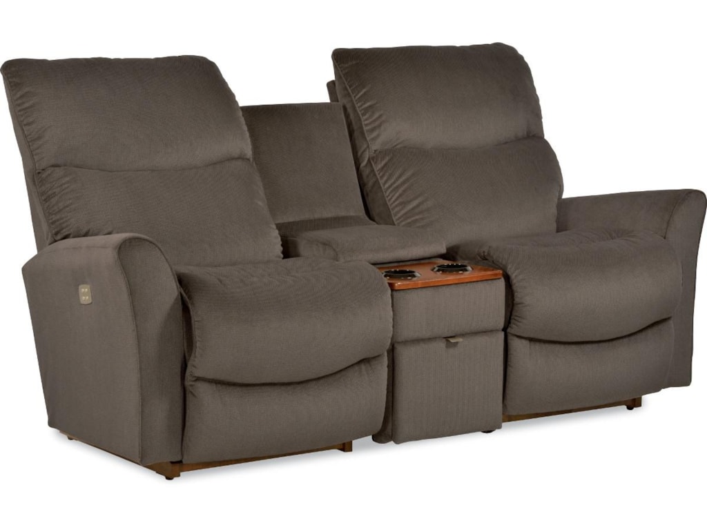 La-Z-Boy ROWAN3 Pc Reclining Loveseat w/ Storage Console