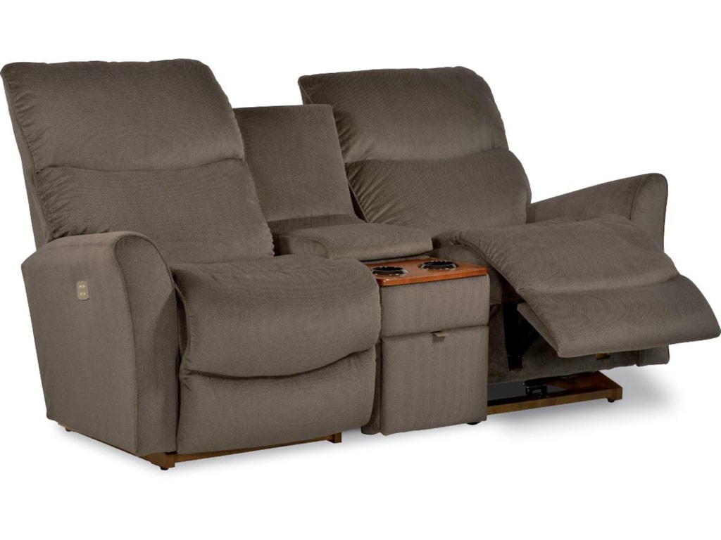 La-Z-Boy ROWAN3 Pc Reclining Loveseat w/ Storage Console