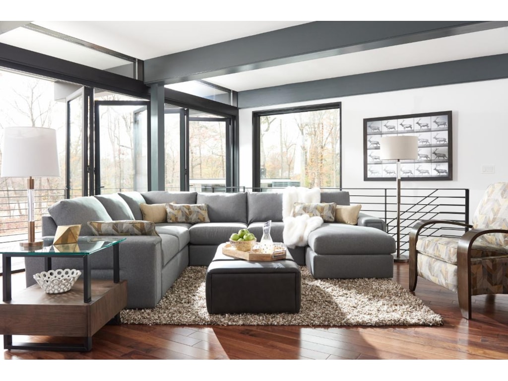 La-Z-Boy Structure Five Piece Modern Sectional Sofa with ... La-Z-Boy Structure Five Piece Modern Sectional Sofa with ...