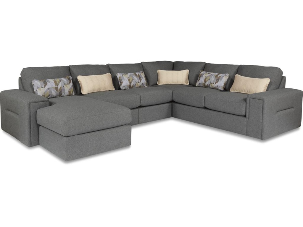 La-Z-Boy Structure Five Piece Modern Sectional Sofa with La-Z-Boy Structure Five Piece Modern Sectional Sofa with