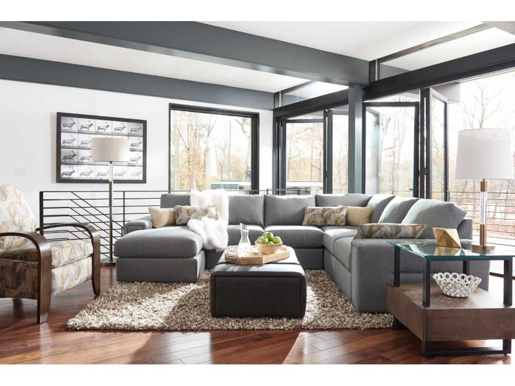 La-Z-Boy Structure Five Piece Modern Sectional Sofa with ... La-Z-Boy Structure Five Piece Modern Sectional Sofa with ...
