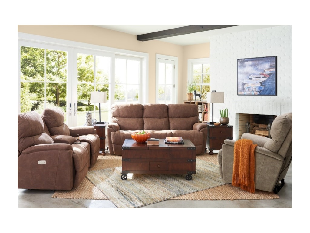 la z boy trouper power reclining sofa with usb charging ports