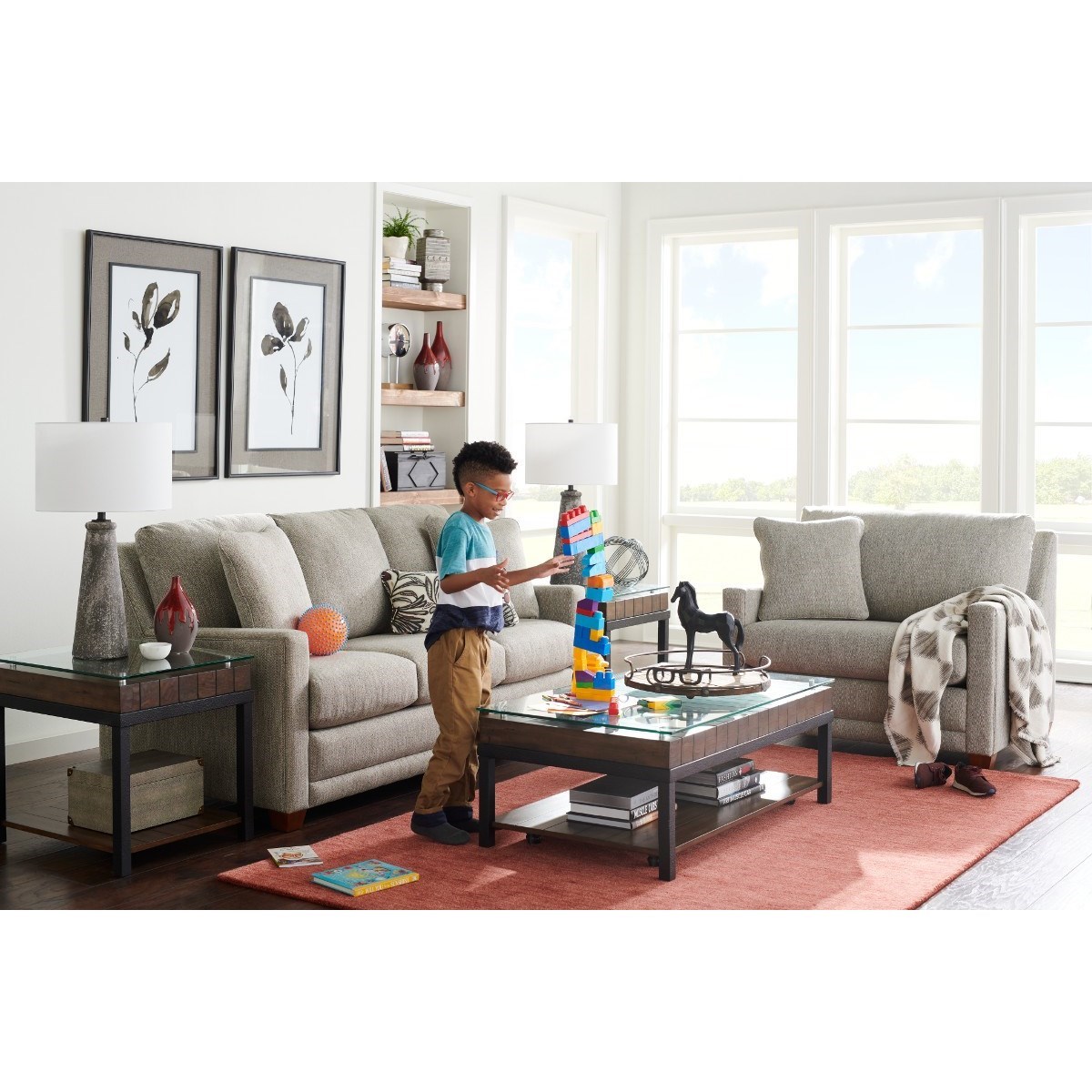 La Z Boy Twilight Contemporary Queen Sofa Sleeper Furniture Mart