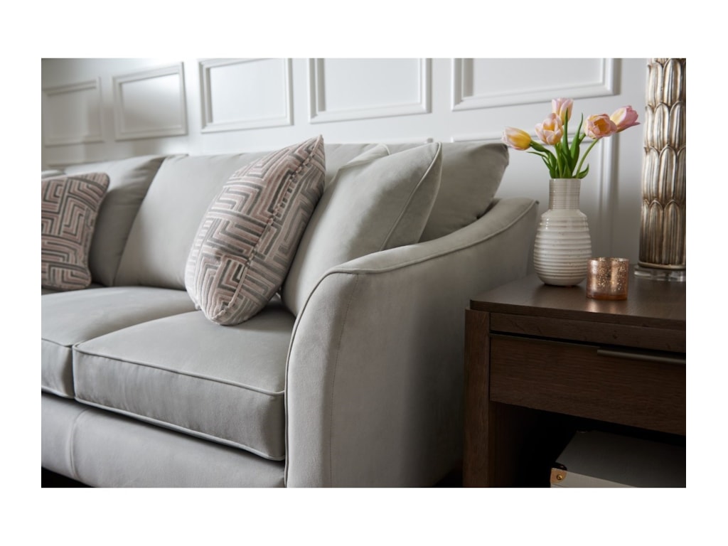 la z boy violet contemporary sofa with flared arms and comfortcore