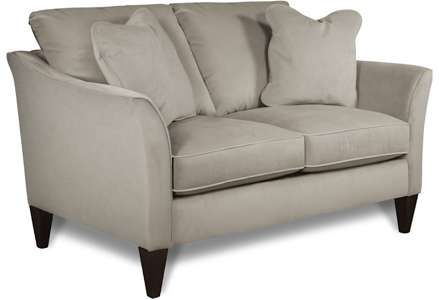 La Z Boy Violet Contemporary Loveseat With Flared Arms And