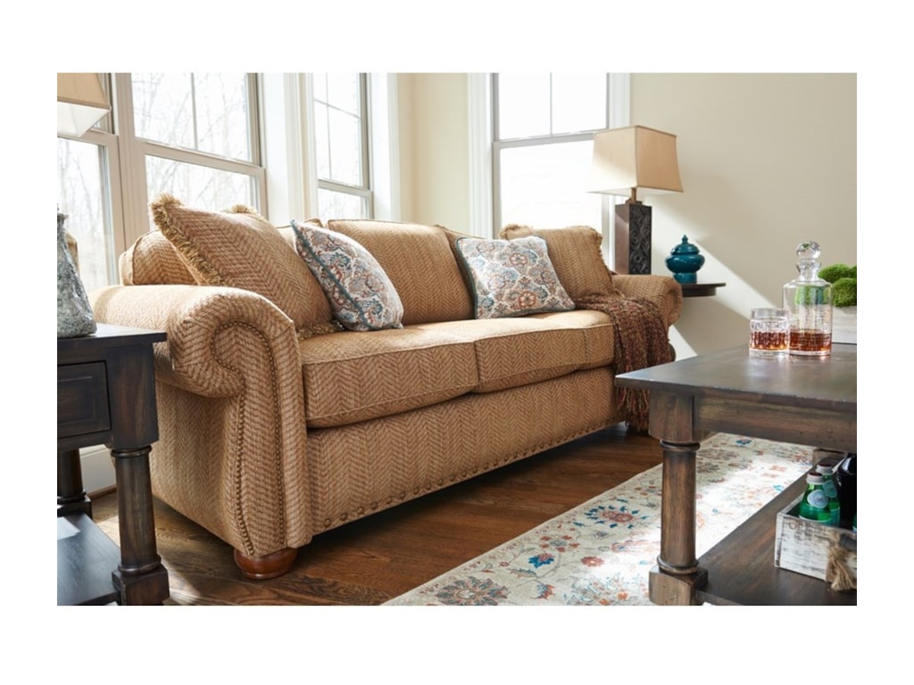 La Z Boy Wales Traditional Sofa With Rolled Arms And Two Sizes Of La Z Boy Wales Traditional Sofa With Rolled Arms And Two Sizes Of