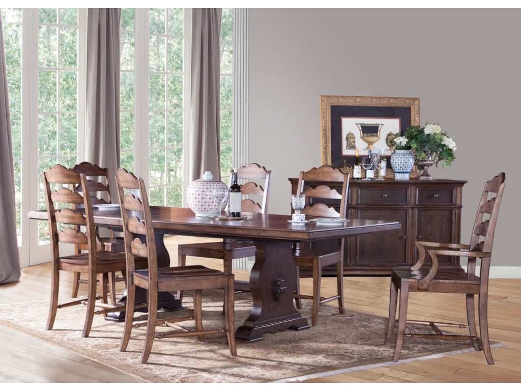 Barrington Dining Group With Server By Lacquer Craft Usa At Royal Furniture