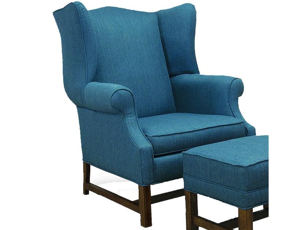 Lancer 1414High Back Chair with Oak Chippendale Base