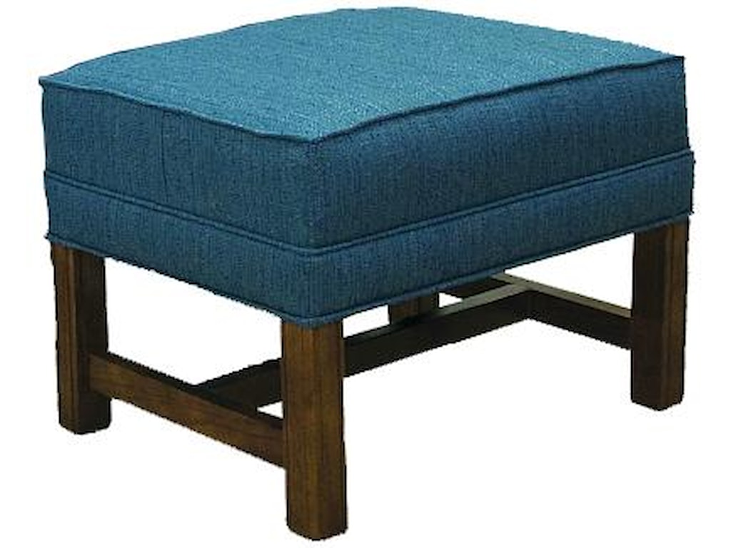 Lancer 1414Ottoman with Oak Chippendale Base