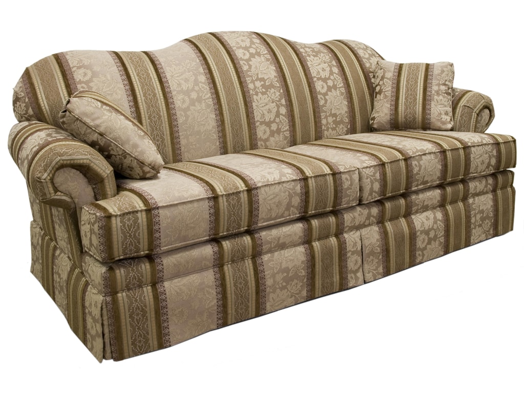 Lancer 3600 Traditional Camelback Sofa With Skirt Wayside