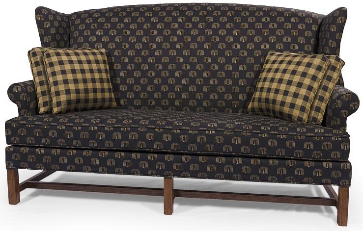 Lancer Homespun Wing Back Sofa With Rolled Arm Westrich