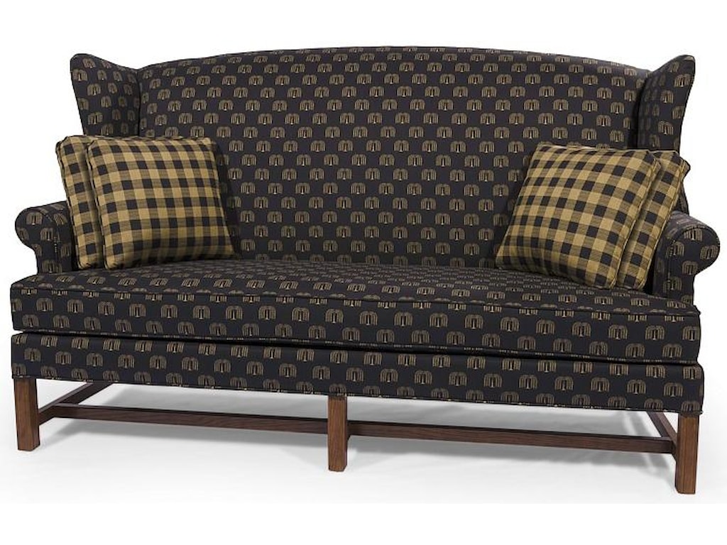 Lancer Homespun Wing Back Sofa With Rolled Arm Westrich