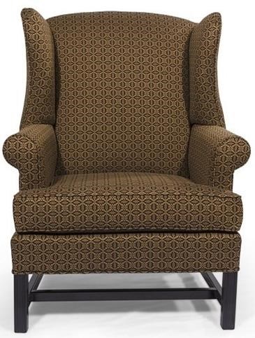 Lancer Homespun Wing Back Chair With Rolled Arm Westrich Furniture Appliances Upholstered Chairs