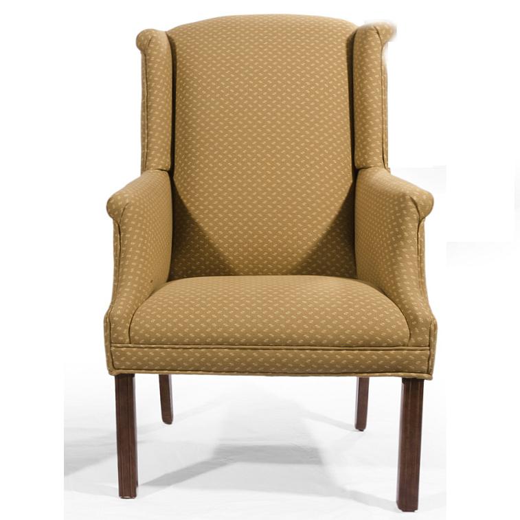Lancer Homespun Wing Back Chair With Rolled Arms And Chippendale Legs Wayside Furniture Upholstered Chairs