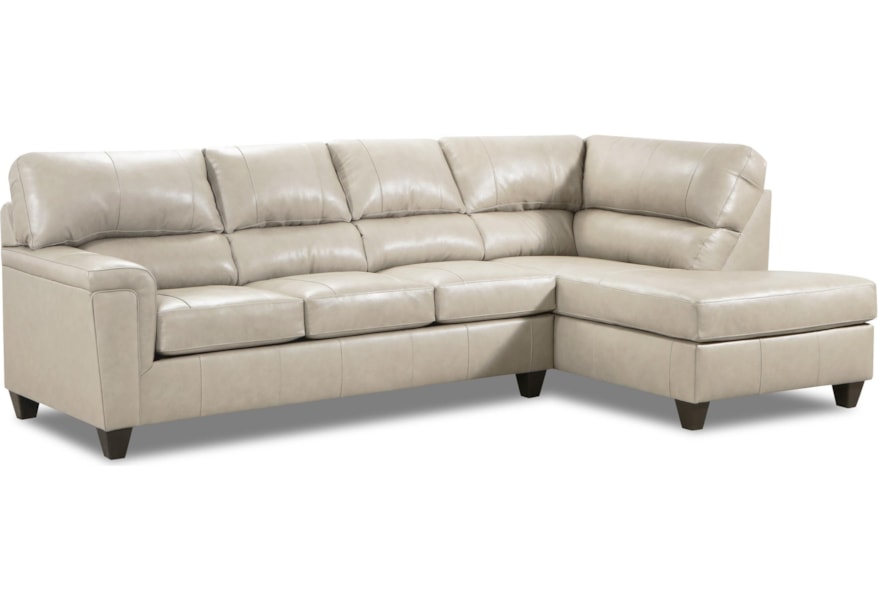 Lane 2038 03l 84 Cream 2 Pc Leather Sectional Leather Sectional