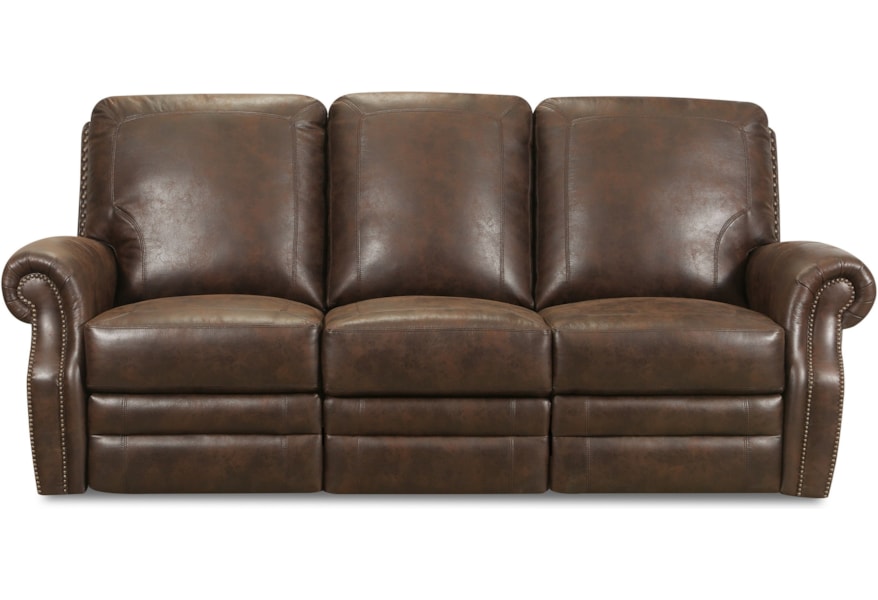 Lane Canterbury Transitional Reclining Sofa With Nailhead Trim Lane Canterbury Transitional Reclining