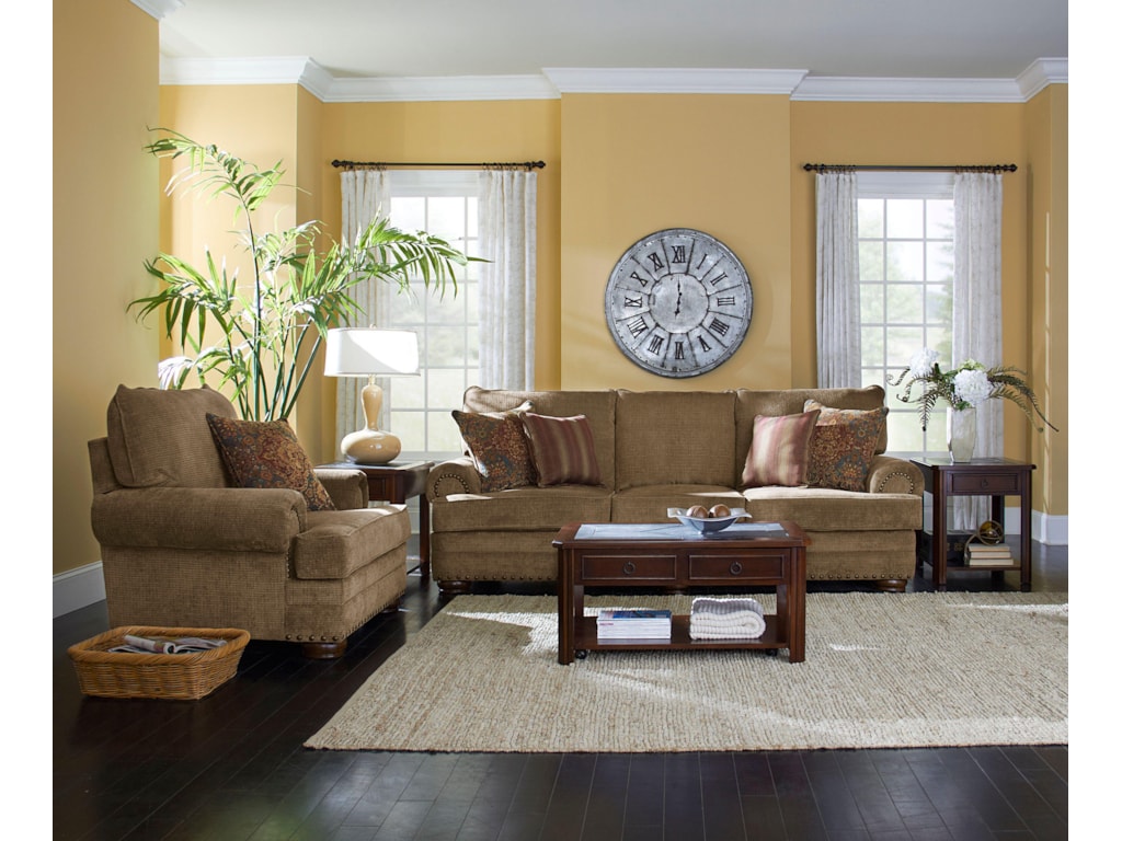 Lane Cooper 732 30 Traditional Stationary Sofa With Nailhead