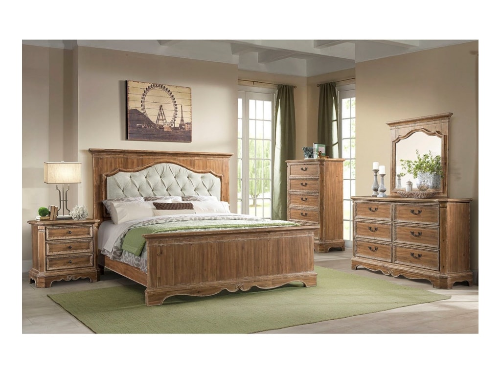 Lane Cottage CharmQueen Upholstered Bed