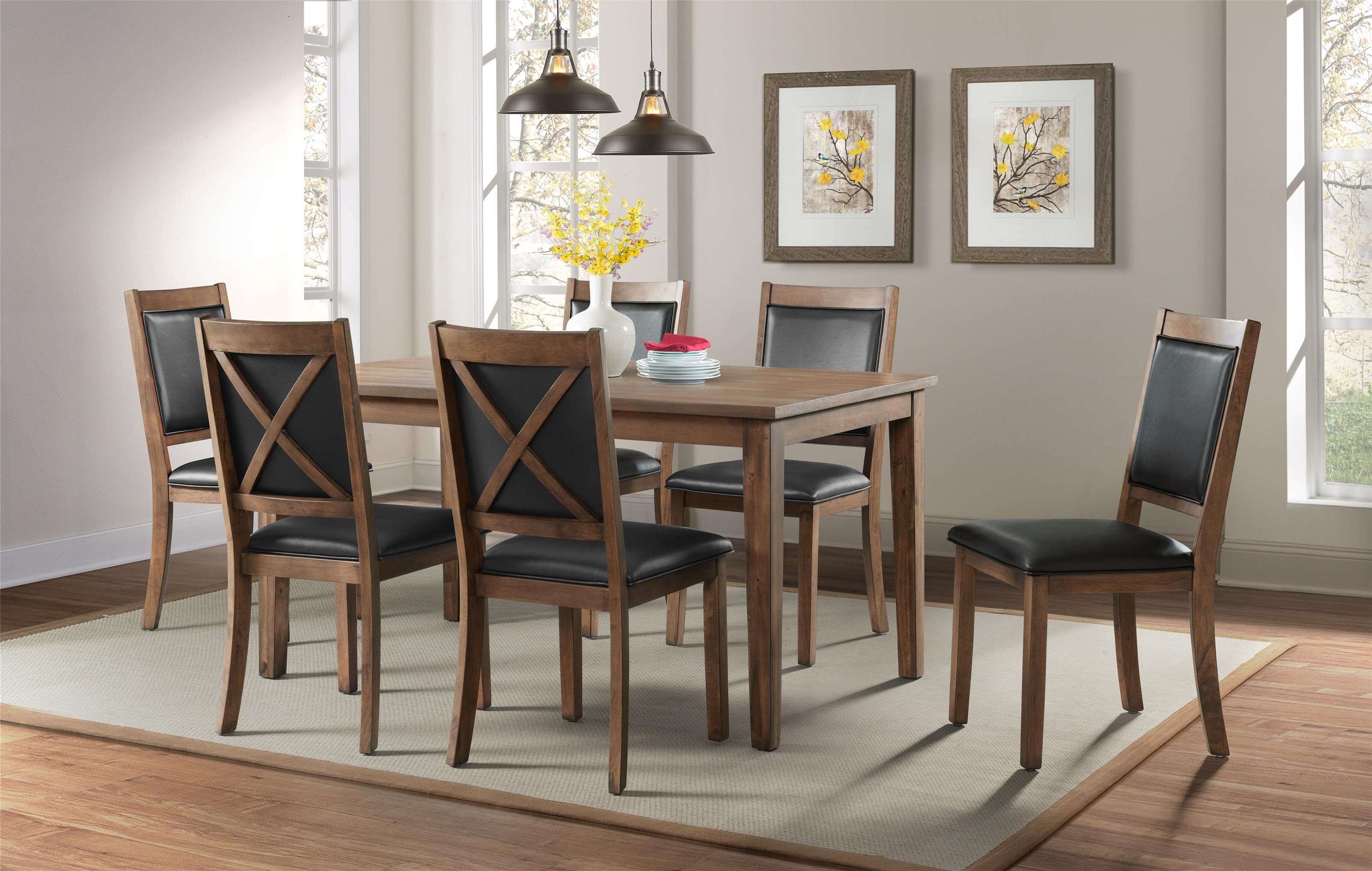 Lane Home Furnishings Dining Group In Box Idlewild Dining Table And 6 Chairs Royal Furniture Casual Dining Room Groups