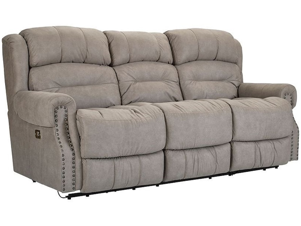 Lane Giorgio Double Reclining Sofa With Nail Head Trim