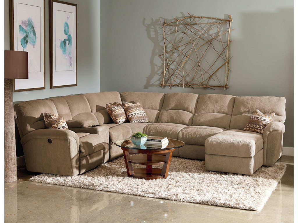 Lane Grand Torino4 Pc Power Sectional w/ LAF Console Loveseat