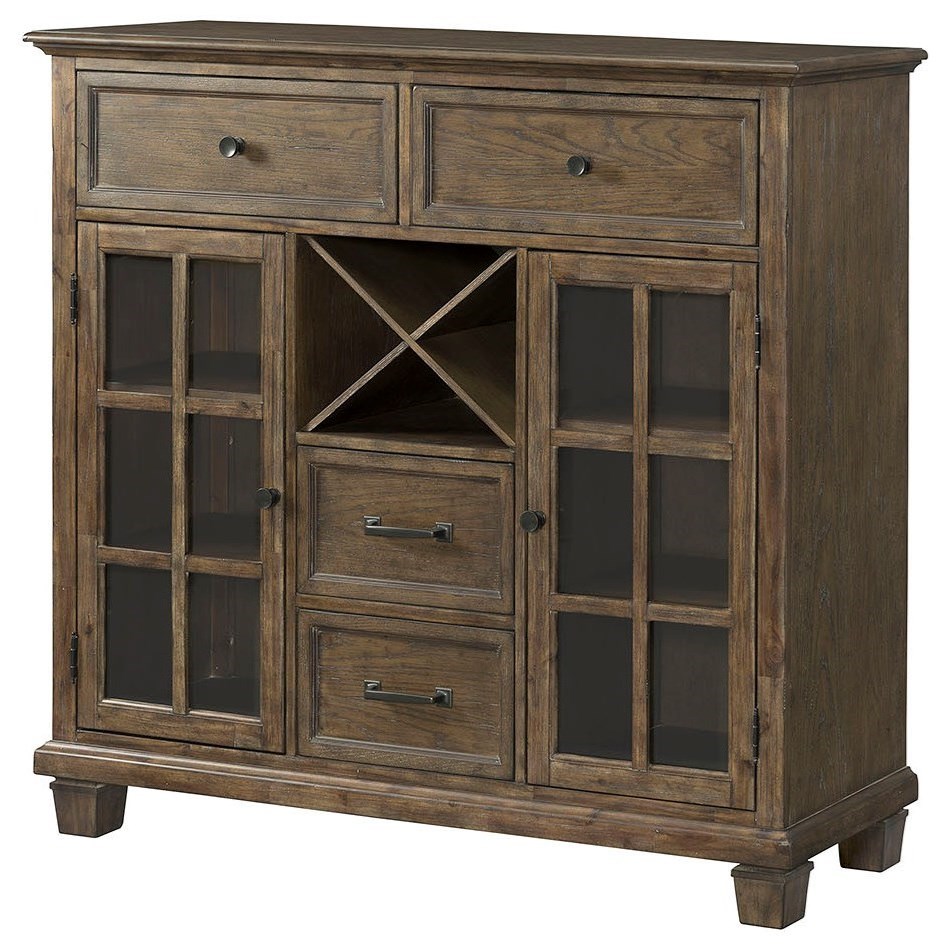 Lane 5040 Rustic Server With Wine Bottle Storage Rune S
