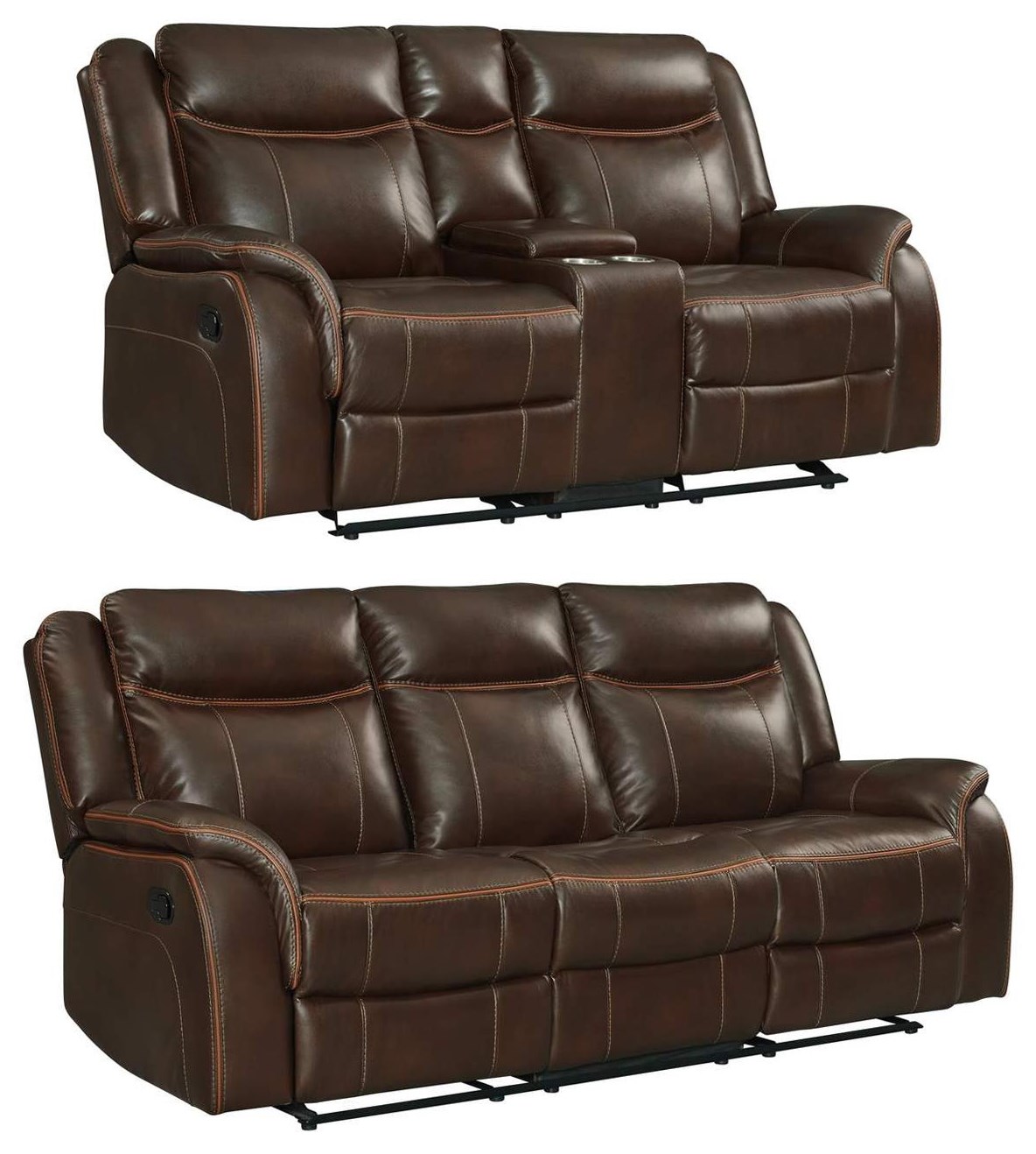 Carrera 2pc Living Room Set W Reclining Sofa Loveseat Rotmans Reclining Living Room Groups