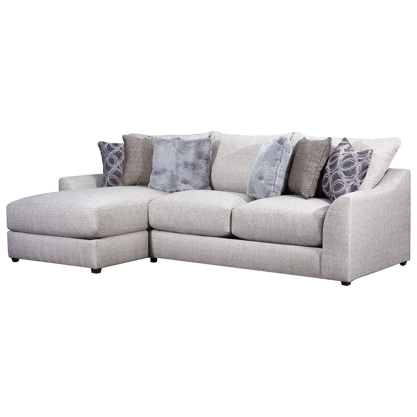 Lane Vivian Casual 2 Piece Sectional Sofa With Chaise Powell S Furniture And Mattress Sectional Sofas