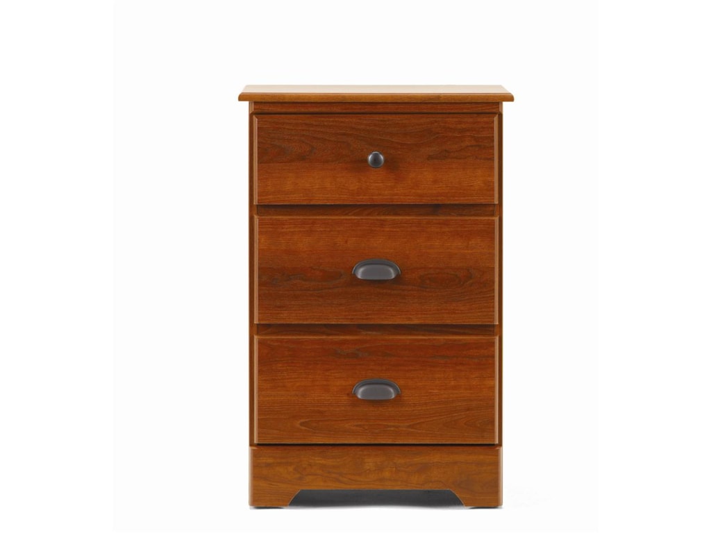 Lang Bayfield 3 Drawer Nightstand With Roller Glides Find Your Furniture Night Stands