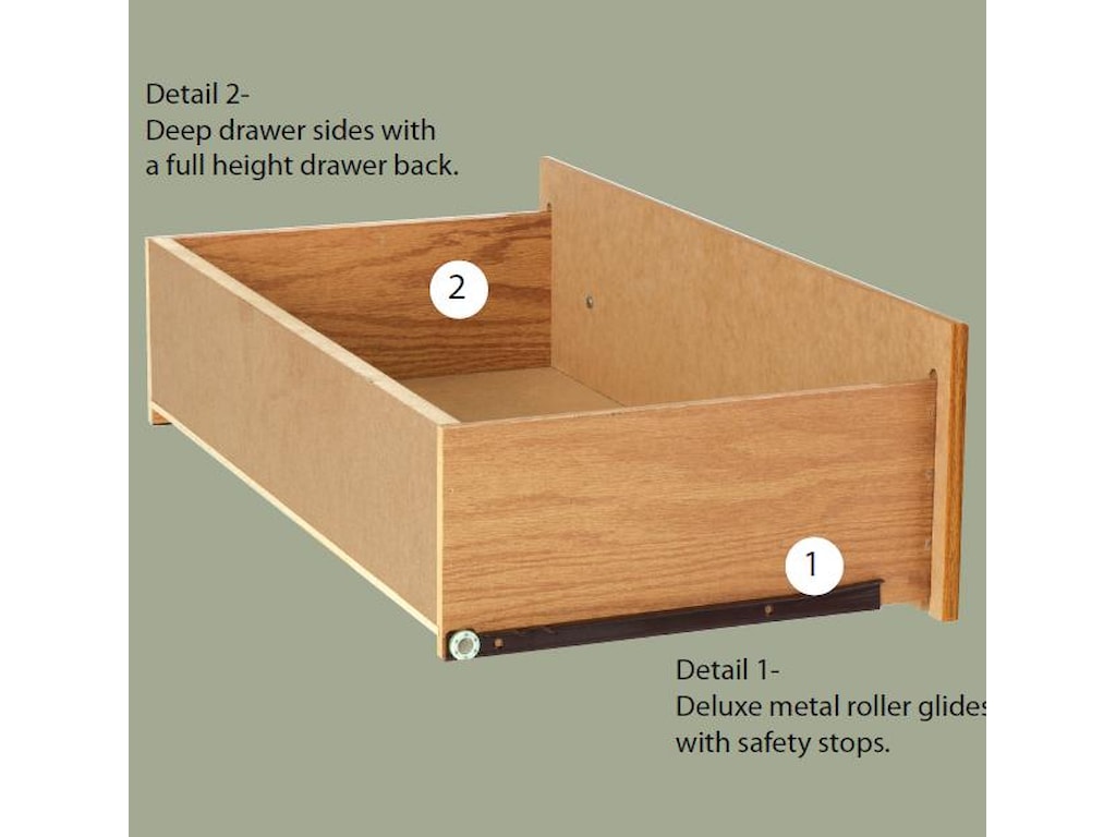 Lang Columbia Classic 7 Drawer Dresser With Roller Glides A1