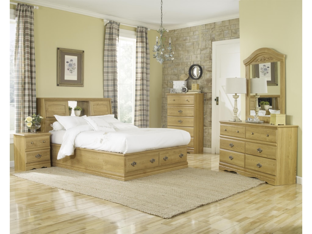 Lang Oak CreekQueen Bookcase Bed