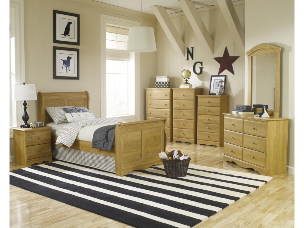 Lang Oak CreekFull Junior Sleigh Bed
