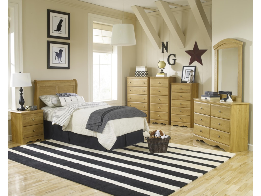 Lang Oak CreekFull Junior Sleigh Headboard