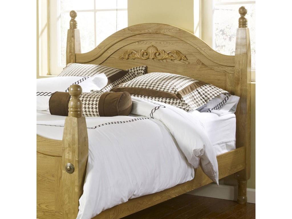 Lang Oak Creek Queen Wood Post Headboard With Decorative Applique Rune S Furniture Headboard