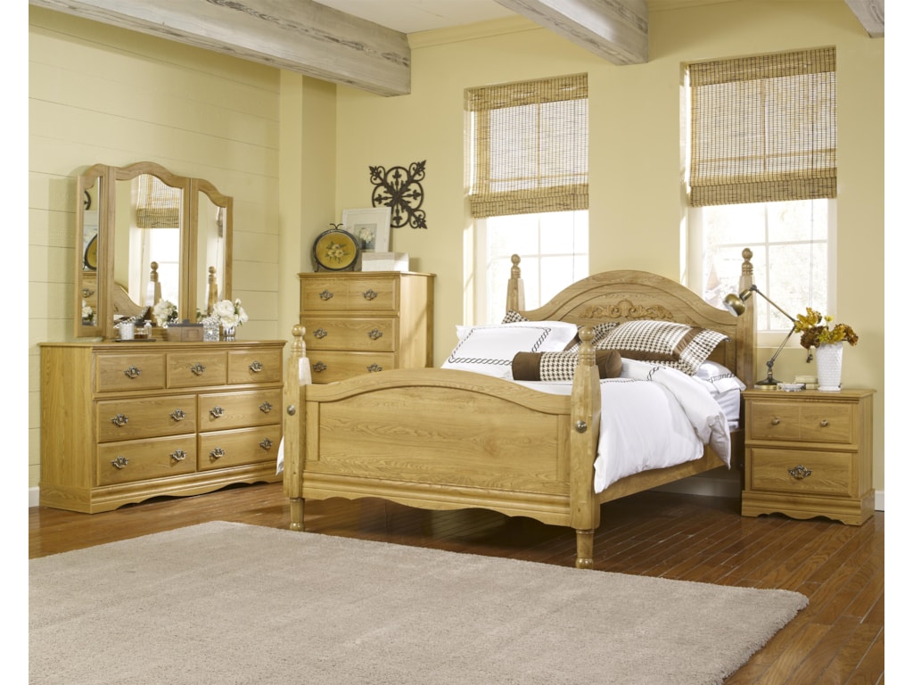 Lang Oak CreekKing Wood Post Bed