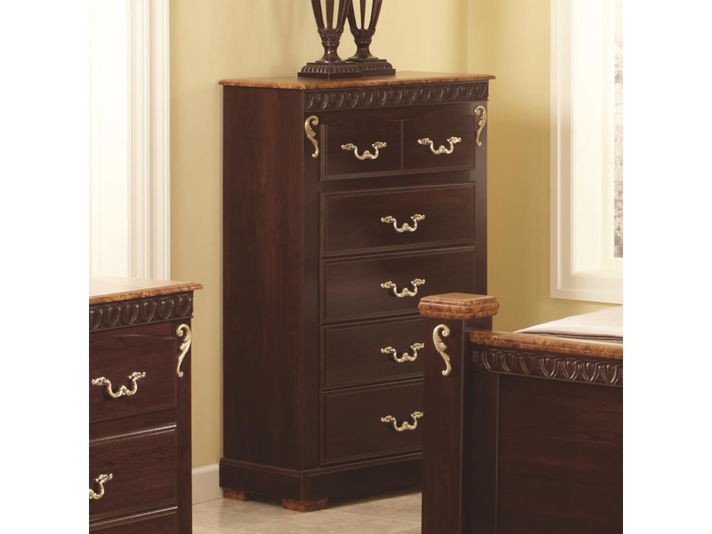 Lang Racine5 Drawer Chest with Roller Glides