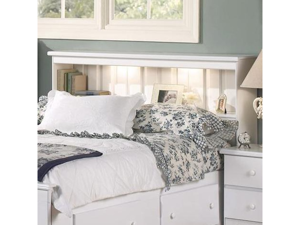 Lang Shaker Full Queen Bookcase Headboard With Lights A1