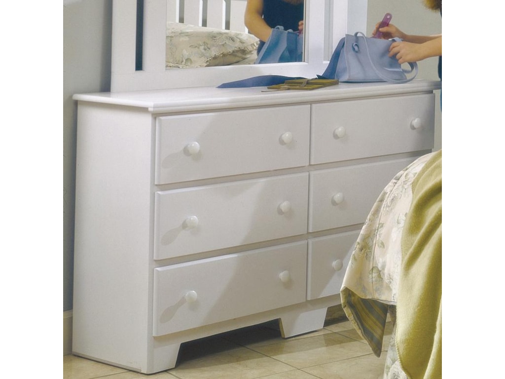 Lang Shaker 49 Inch 6 Drawer Dresser With Tapered Legs A1