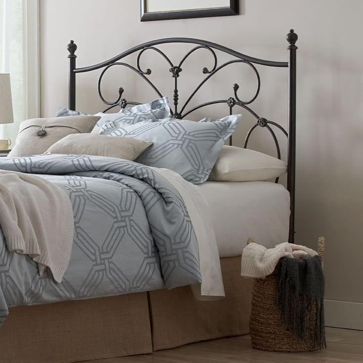 Largo Fanfare Full Metal Headboard With Scrolling Accents And Carved Details Lindy S Furniture Company Headboards