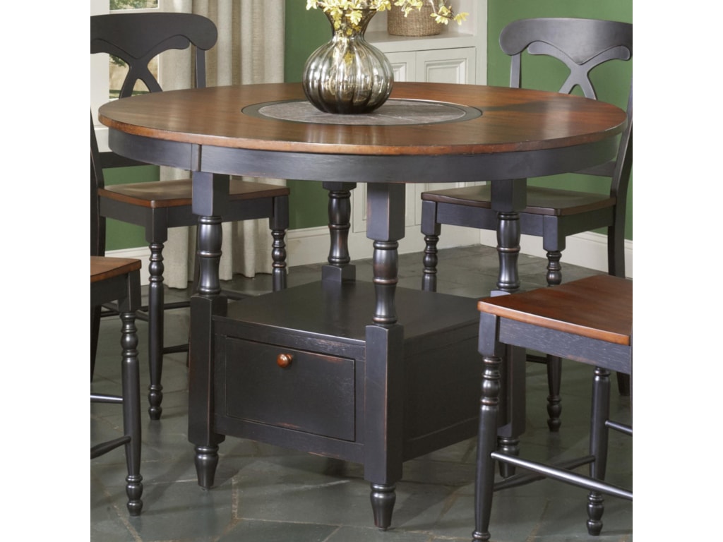 Phillip Counter Height Table W Lazy Susan By Largo At Lindy S Furniture Company