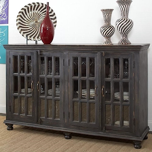 Largo Rustic Collectibles Rustic Sideboard With Glass Doors Largo Rustic Collectibles Rustic Sideboard with Glass Doors - Largo Rustic Collectibles Rustic Sideboard With Glass Doors